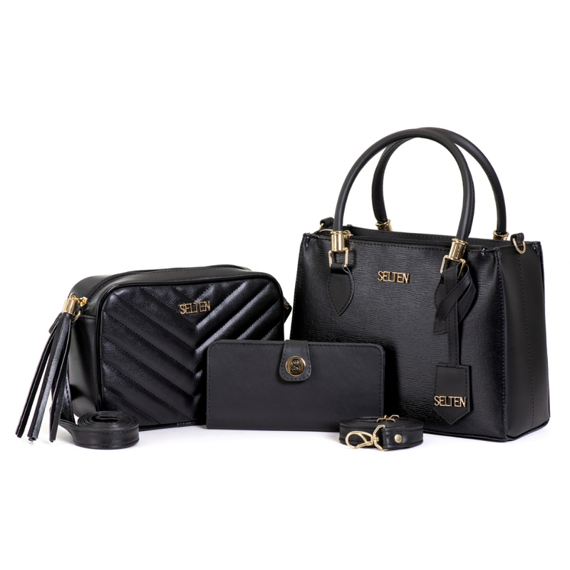 Kit Bolsas Feminina Transversal e de Ombro com Carteira Mini