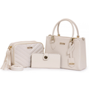 Kit com 2 bolsas e 1 mini carteira. Estilo, praticidade e organização para o dia a dia. Design elegante com detalhes bordados