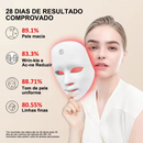 Máscara Facial LED 7 Cores Profissional – Clareia a Pele, Controla Acne e Reduz Poros para Tratamento Facial em Casa POP