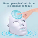 Máscara Facial LED 7 Cores Profissional – Clareia a Pele, Controla Acne e Reduz Poros para Tratamento Facial em Casa POP