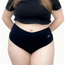 Kit 3 Calcinhas Modeladora Barriga afina cintura Lingerie Plus Cós Alto Confortável